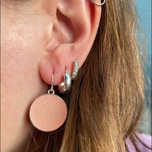 Circle disk earrings